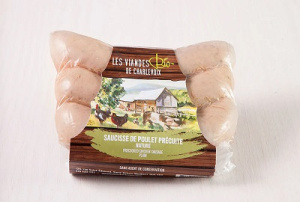 SAUCISSES AU POULET PRECUITE BIO
