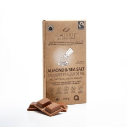CHOCOLAT AU LAIT AMANDES & FLEUR DE SEL 100G