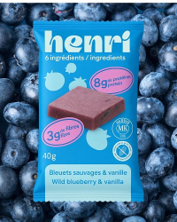 BARRE PROT. BLEUETS SAUVAGE & VANILLE 200G