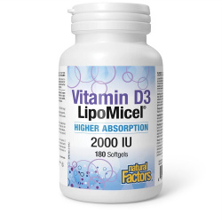 VITAMINE D3 LIPOMICEL 2000UI 180 CAPS