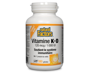 VITAMINE K2 120MCG+D3 1000UI 180G