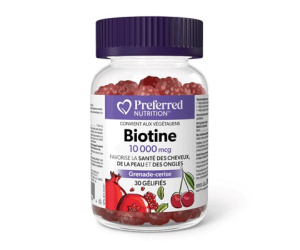 BIOTINE 10 000MCG 30GUMS