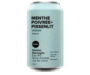 INFUSION PÉTILLANTE MENTHE POIVRÉE PISSENLIT BIO 355ML