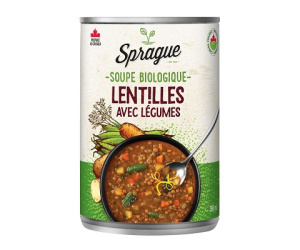 SOUPE AUX LENTILLES ET LÉGUMES BIO 398ML