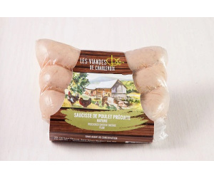 SAUCISSES AU POULET PRECUITE BIO