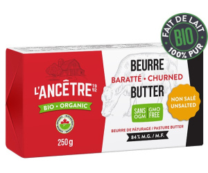 BEURRE NON SALE BIO 250G