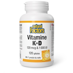 VITAMINE K2 120MCG + D3 1000UI 120C