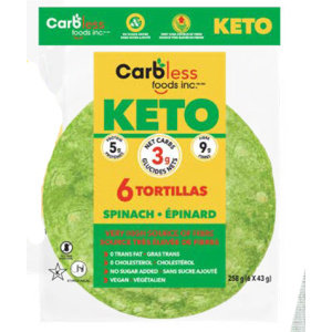 TORTILLAS KETO EPINARD 258G