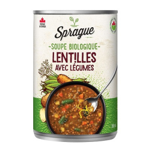 SOUPE AUX LENTILLES ET LÉGUMES BIO 398ML