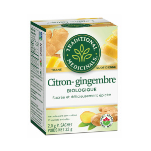 TISANE CITRON GINGEMBRE BIO 16S.